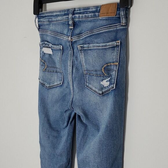 AMERICAN Eagle next level stretch size 2 highest rise jeggings - Picture 4 of 8